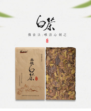 帥湘紅-桑植白茶磚 168元包郵 500g